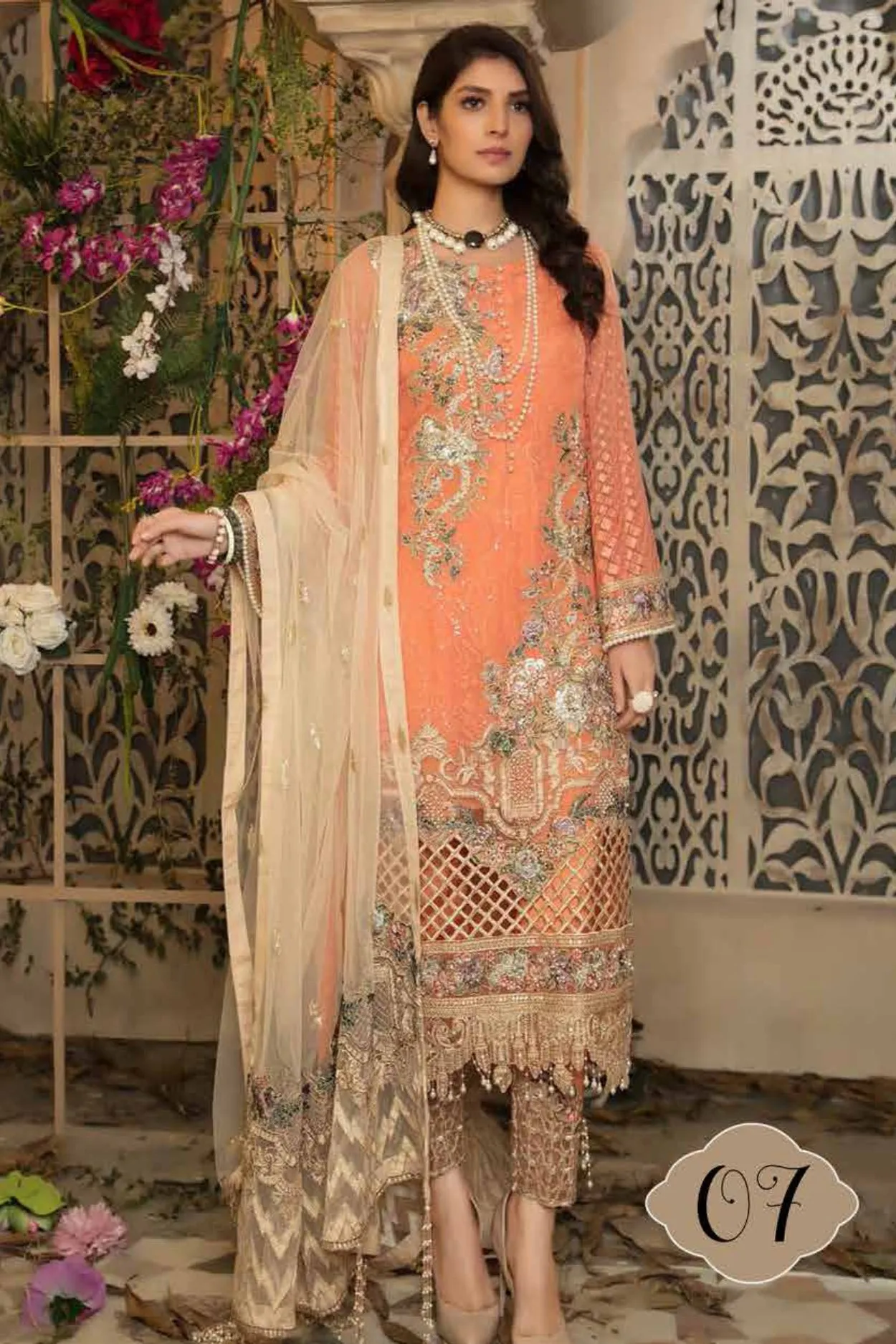 Adan's Libas Guzarish Chapter 2 Wedding Festive Luxury Chiffon Collection 2020 – 7 Flamenco Blaze