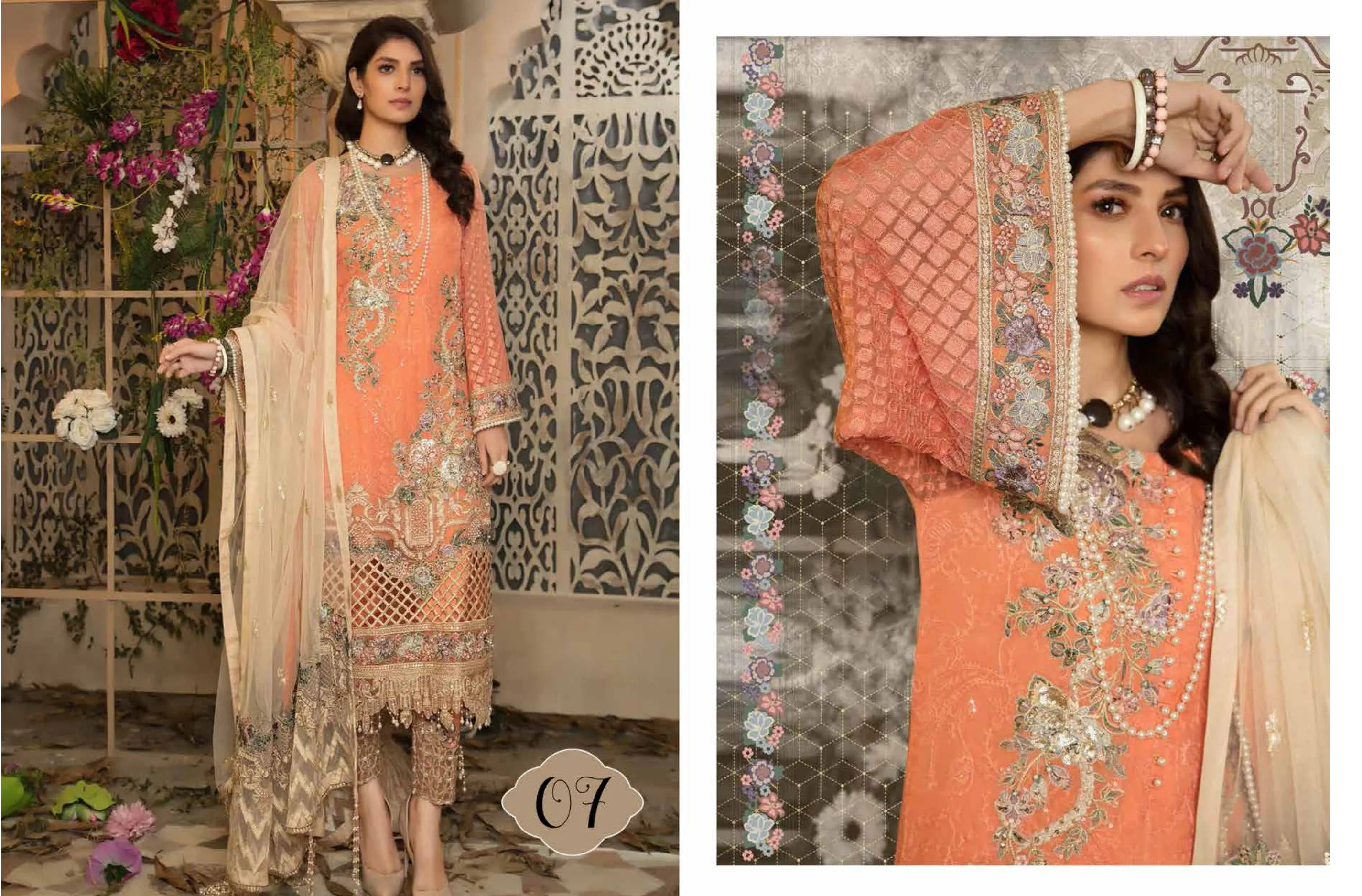 Adan's Libas Guzarish Chapter 2 Wedding Festive Luxury Chiffon Collection 2020 – 7 Flamenco Blaze