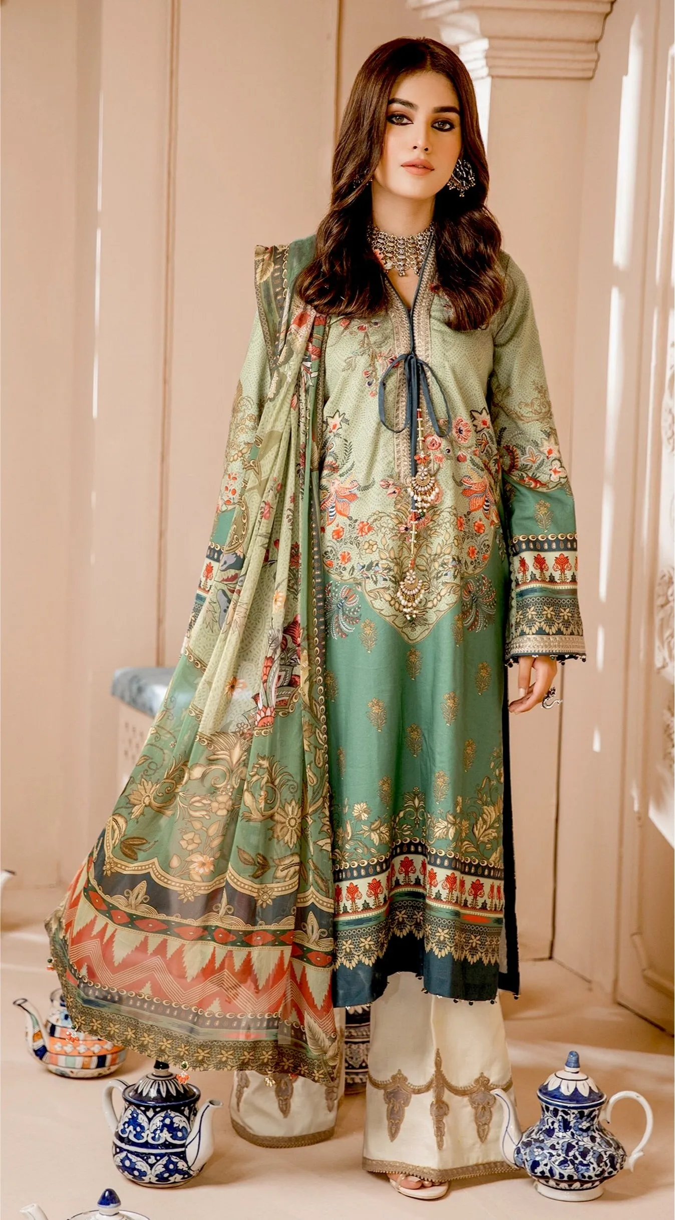 Anaya by Kiran Chaudhry · Noor Bano Cambric Collection 2021 – Shahnaz