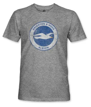 Brighton & Hove Albion Color Badge Vintage Triblend T-Shirt - Grey