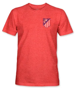 Club Atlético de Madrid Left Color Badge Vintage Triblend T-Shirt - Red