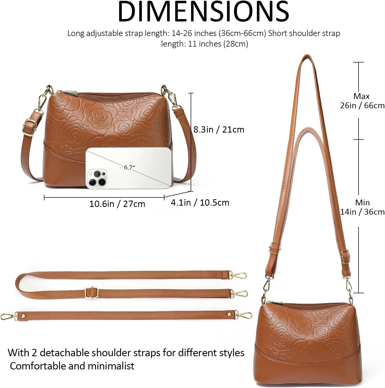 Crossbody Bucket Bags for Women Leather Shoulder Bag for Women Fashion Mini Handbags Bucket Purses