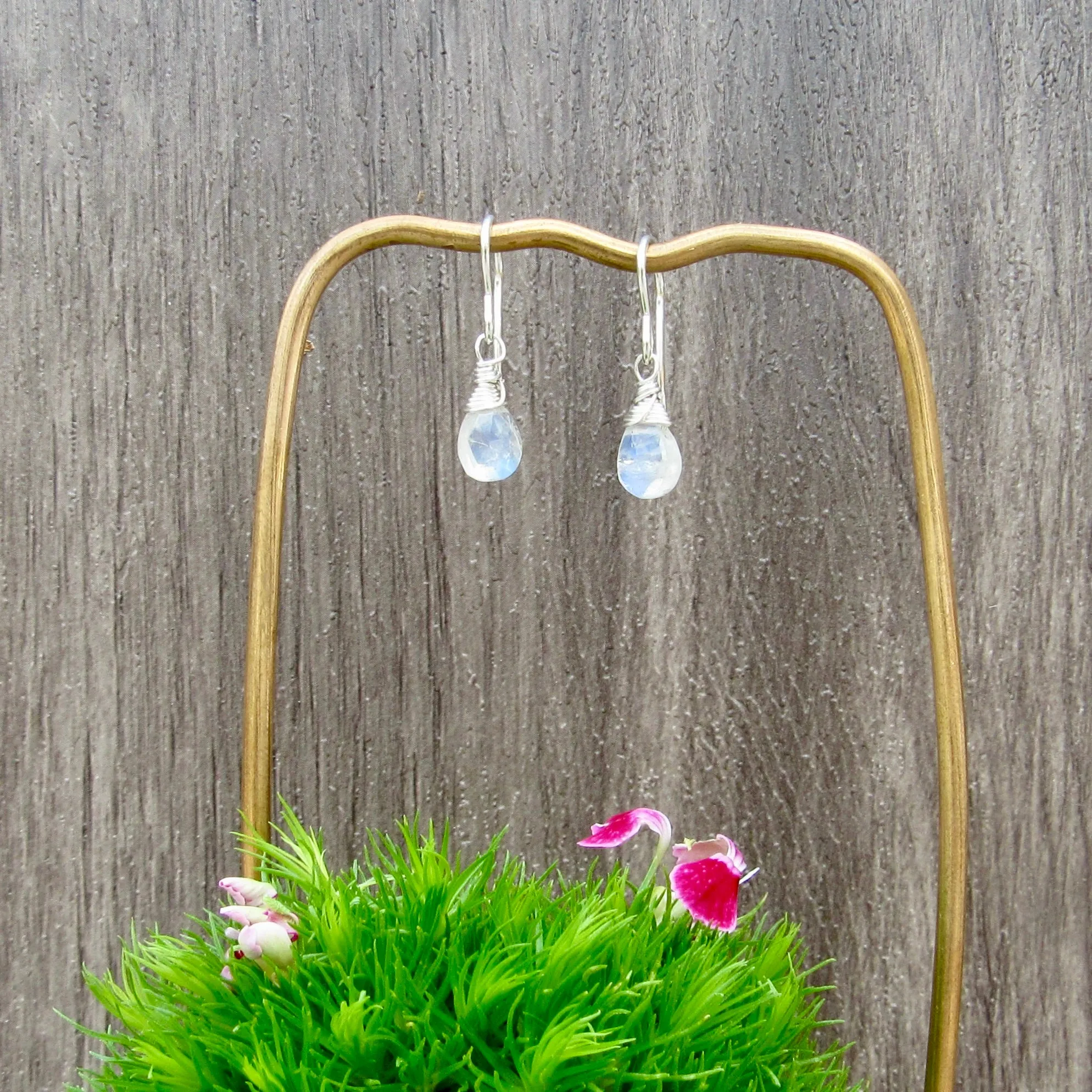 Gemstone Drop Earrings