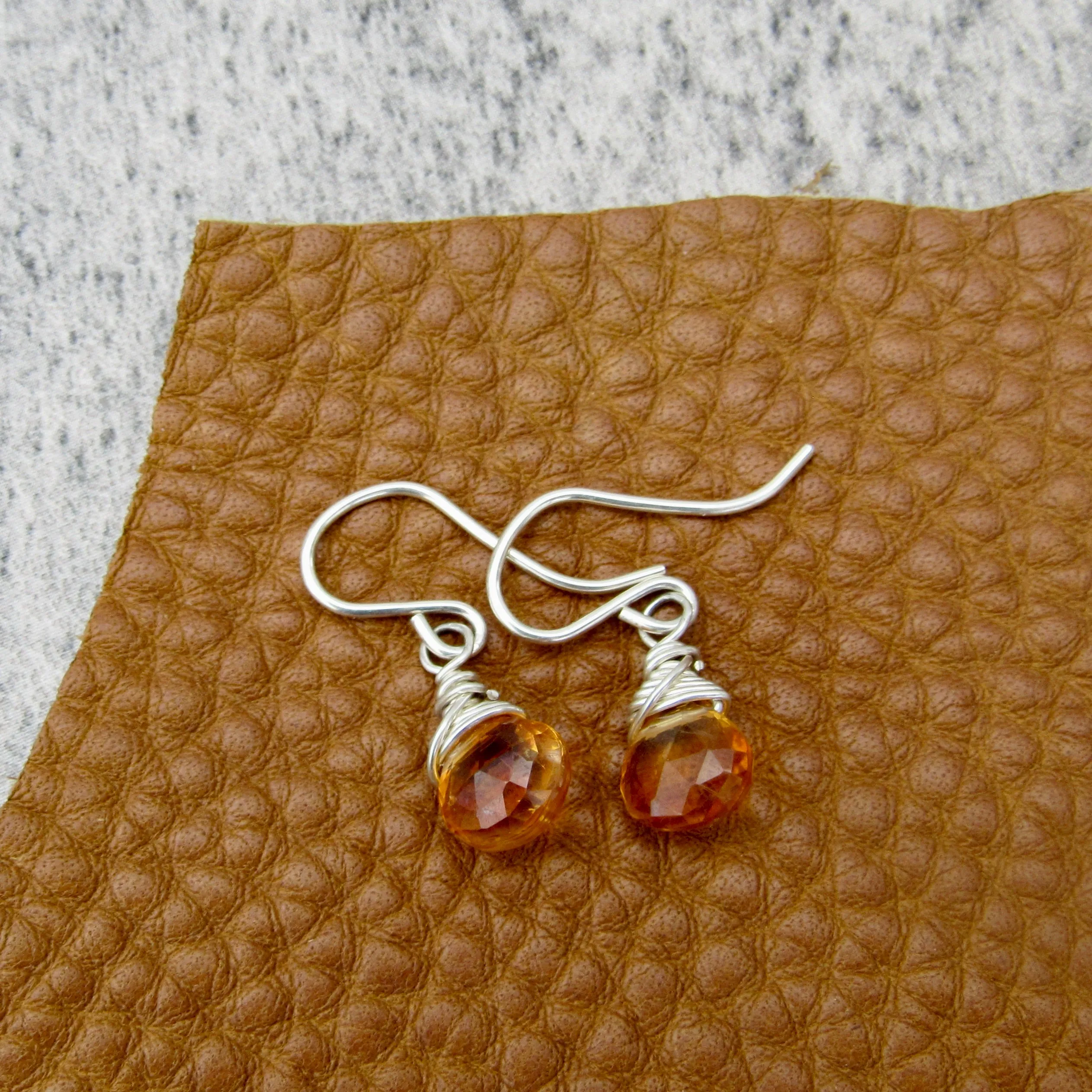 Gemstone Drop Earrings