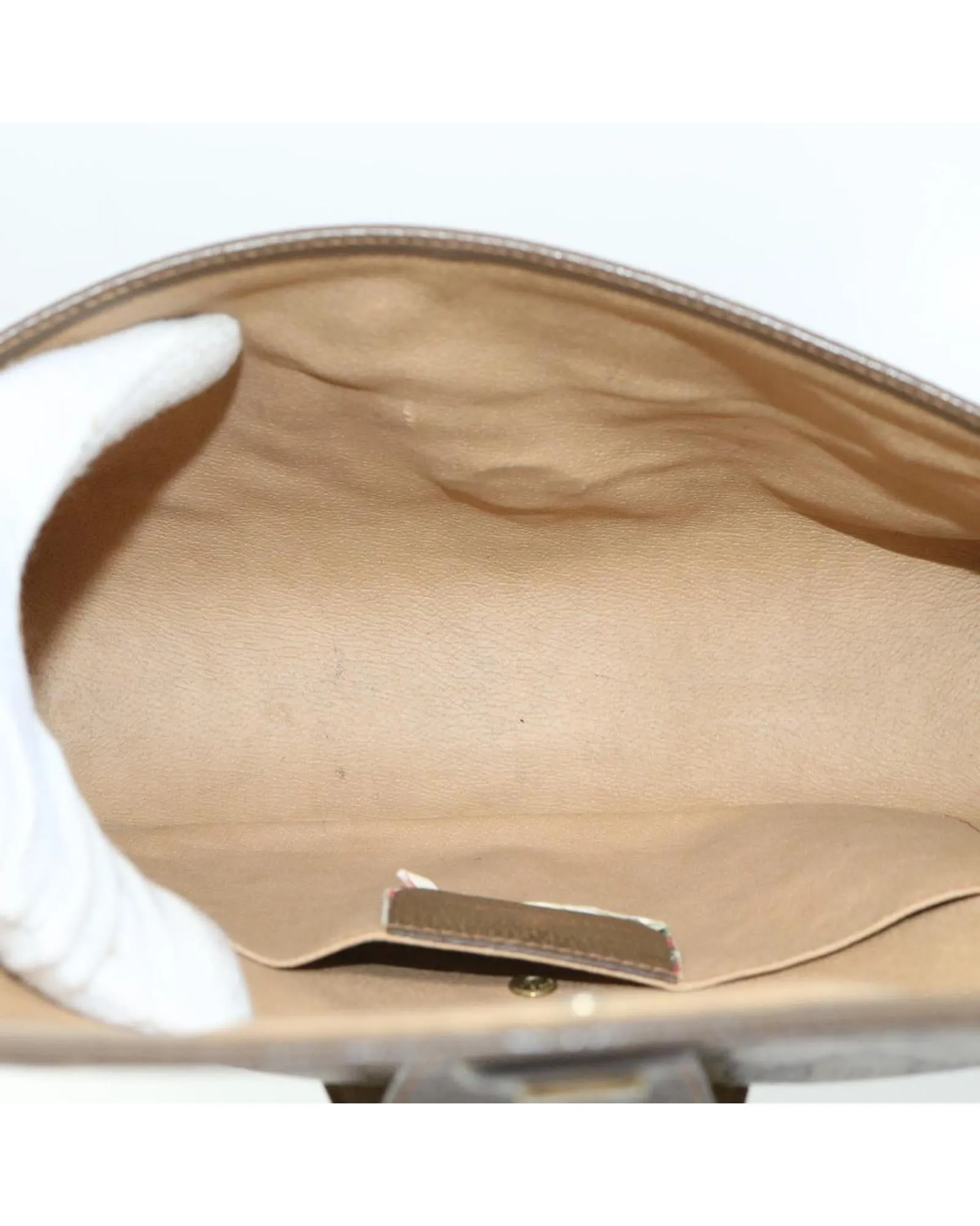 GG Canvas Web Sherry Line Clutch Bag in Beige and Red
