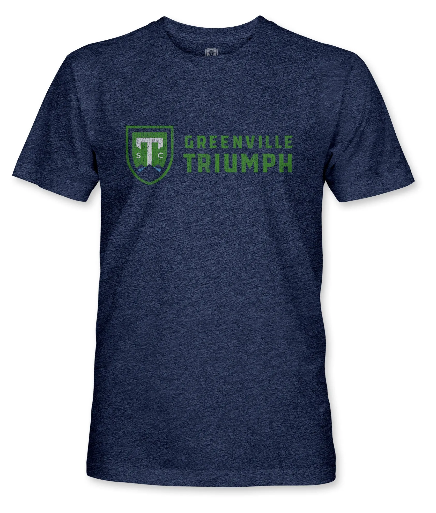 Greenville Triumph SC Club Wordmark Vintage Triblend T-Shirt - Navy