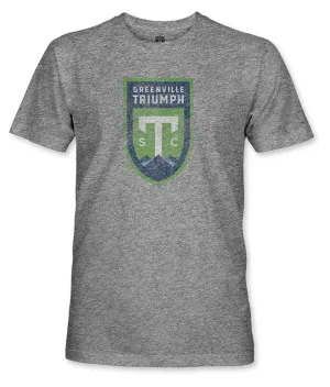 Greenville Triumph SC Color Badge Vintage Triblend T-Shirt - Grey