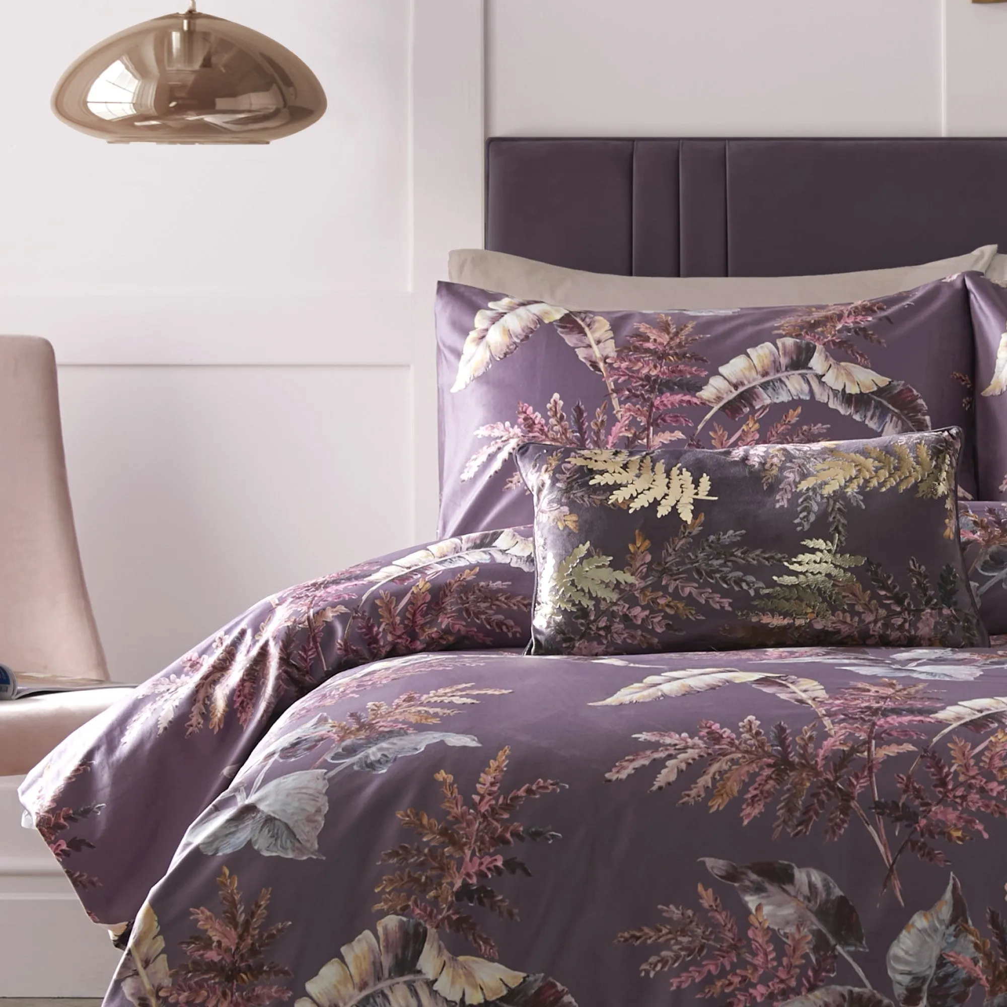 Josette Duvet Cover Set by Soiree in Mauve