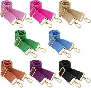 Kajaia 8 Packs Wide Purse Strap Replacement Shoulder Crossbody Straps Adjustable Canvas Bag Handbag for Women