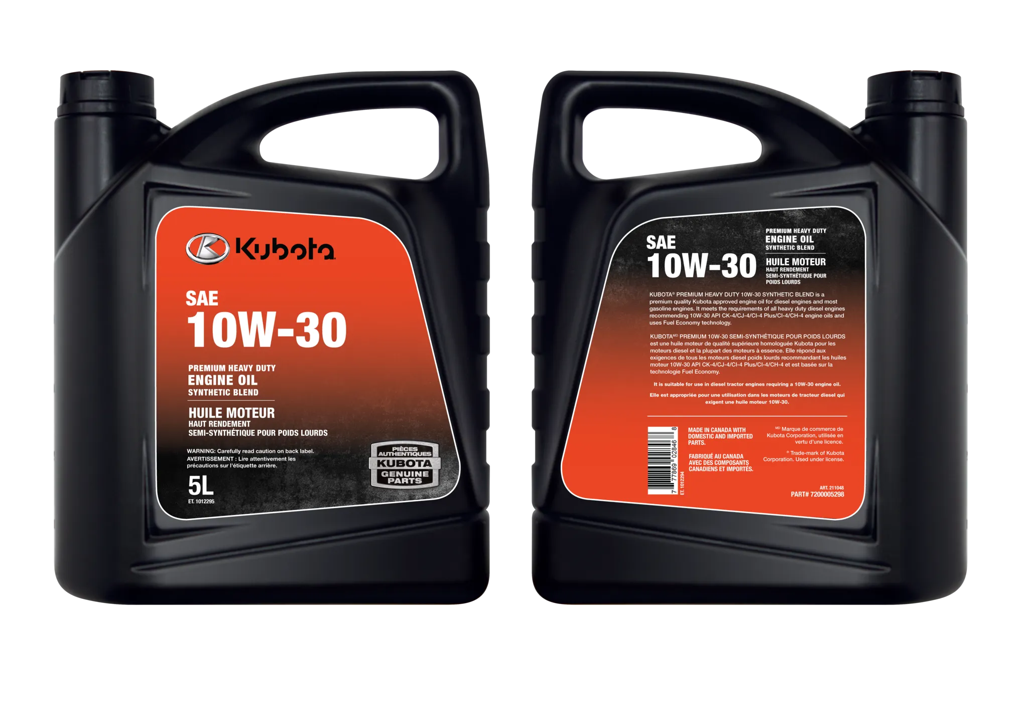 Kubota 10W30 Engine Oil - Synthetic Blend