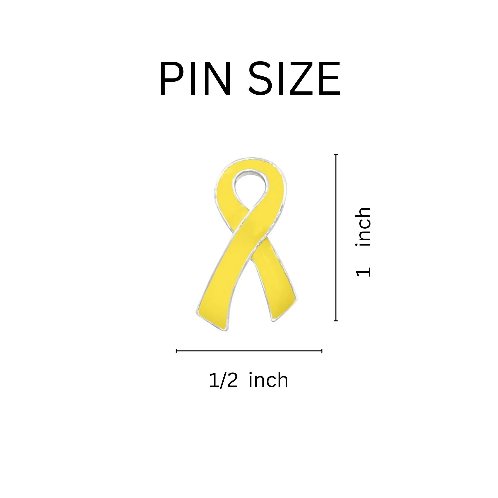 Large Yellow Ribbon Pins