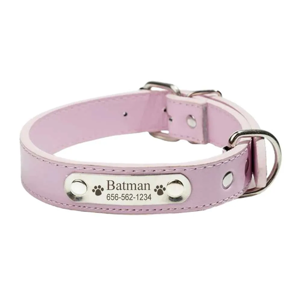 Leather Dog Collar Durable Adjustable