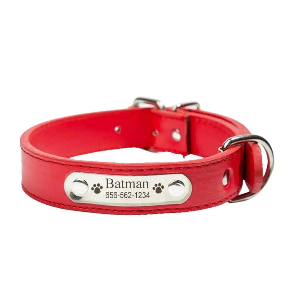 Leather Dog Collar Durable Adjustable
