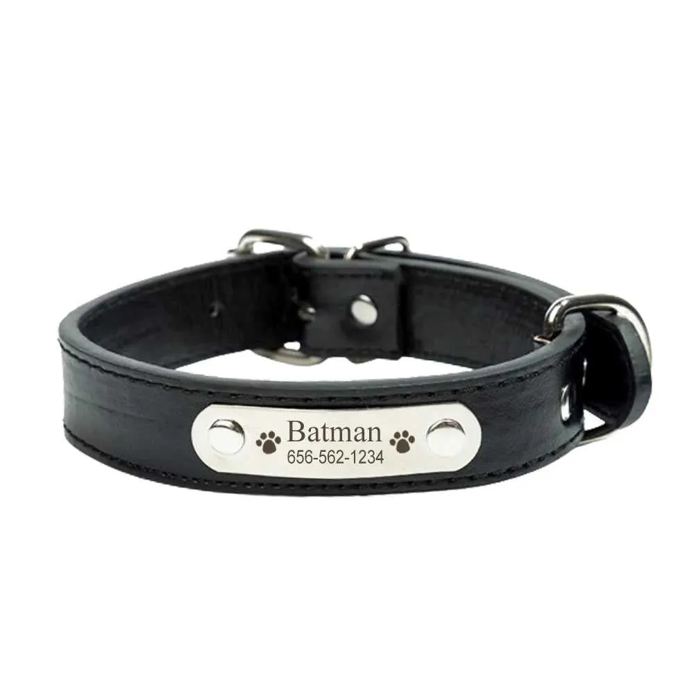 Leather Dog Collar Durable Adjustable
