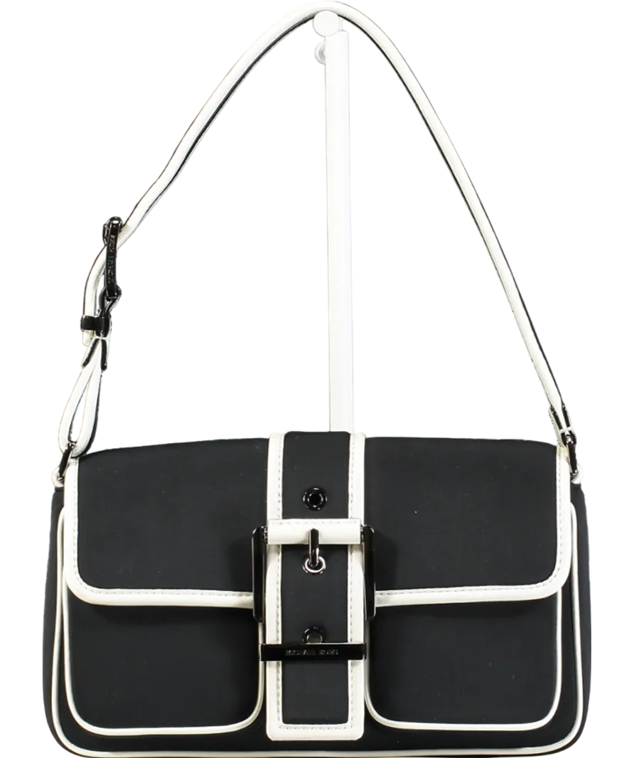 Michael Kors Black Colby Medium Two-tone Neoprene Shoulder Bag