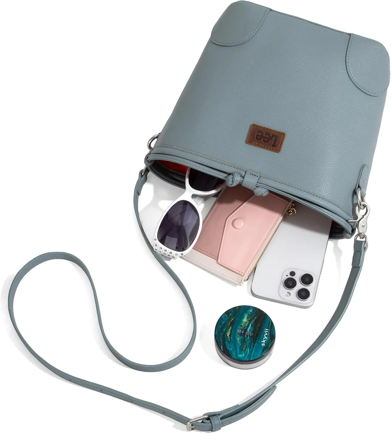 Montana West Lee Small Crossbody Bags for Women Drawstring Bucket Purse with Adjustable Strap