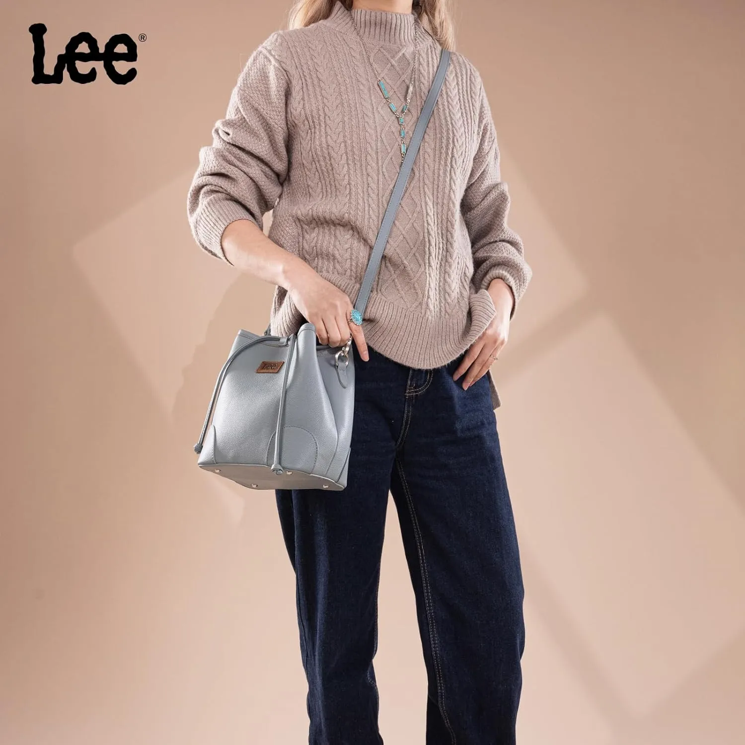 Montana West Lee Small Crossbody Bags for Women Drawstring Bucket Purse with Adjustable Strap