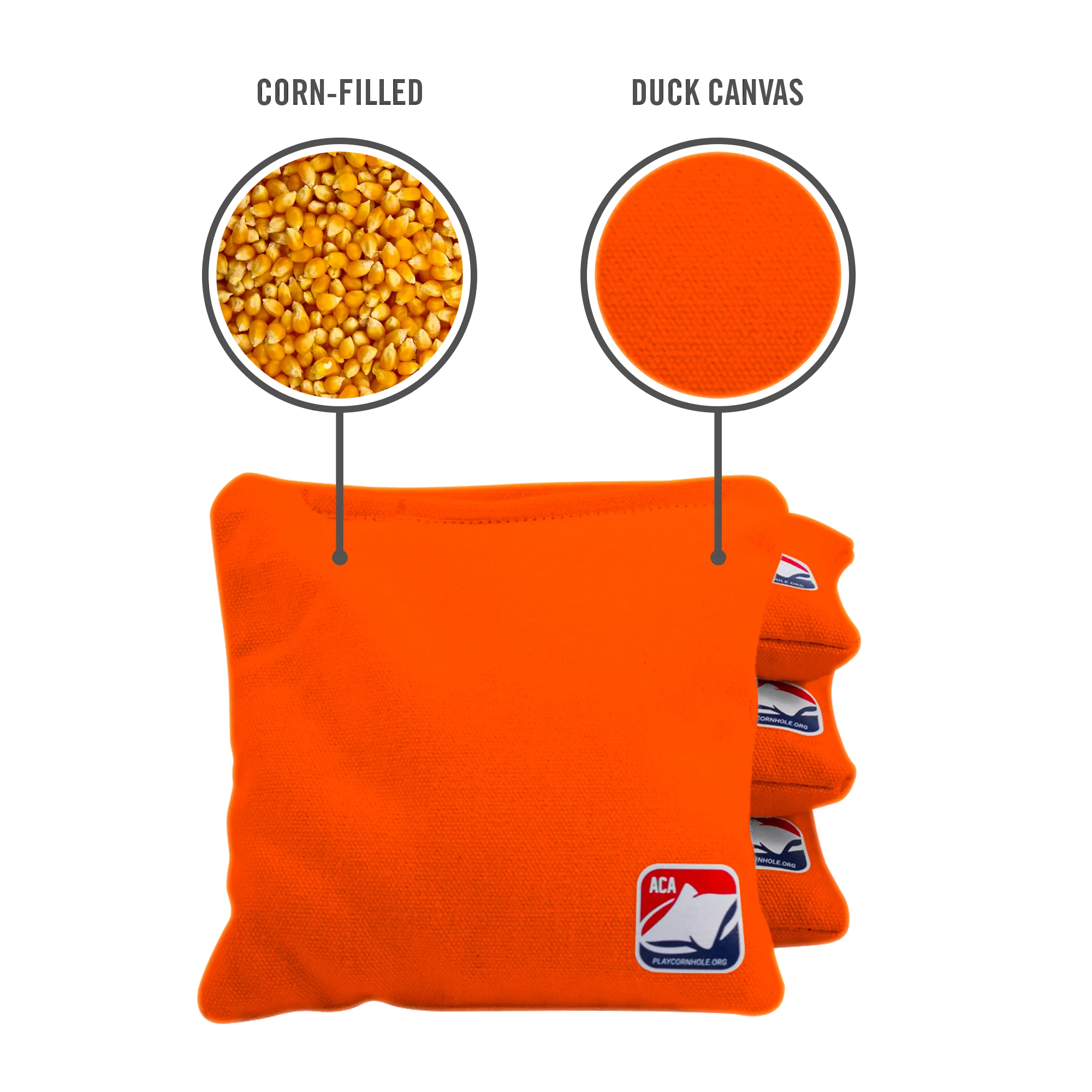 Orange Daily 66 Cornhole Bags