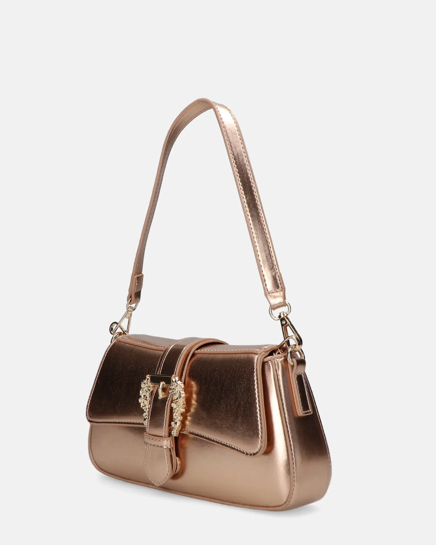 ROBIN - borsa a spalla champagne con fibbia oro