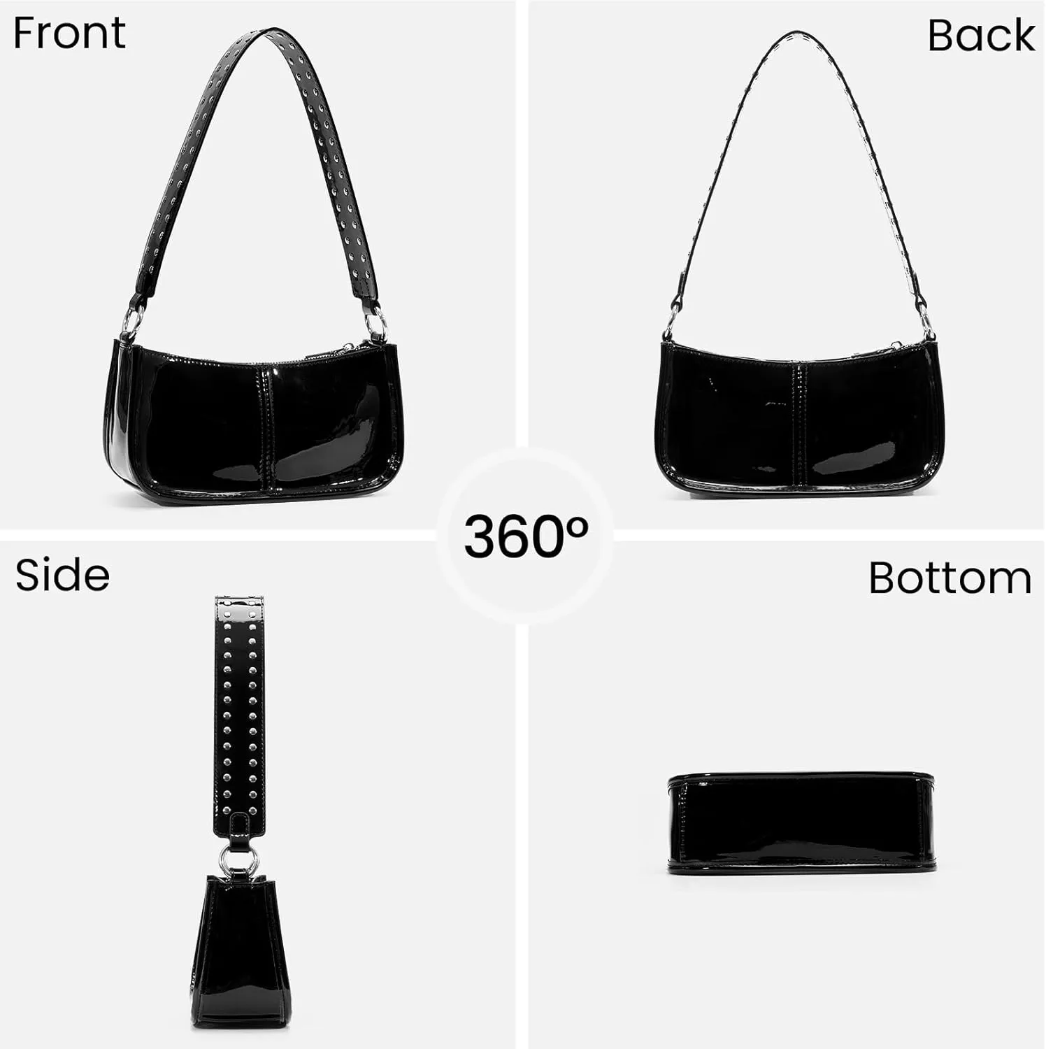 Shoulder Bags for Women Y2k Purse and Handbags Retro Studded Crossbody Bag Small Shoulder Purse Leather Hobo Handbag
