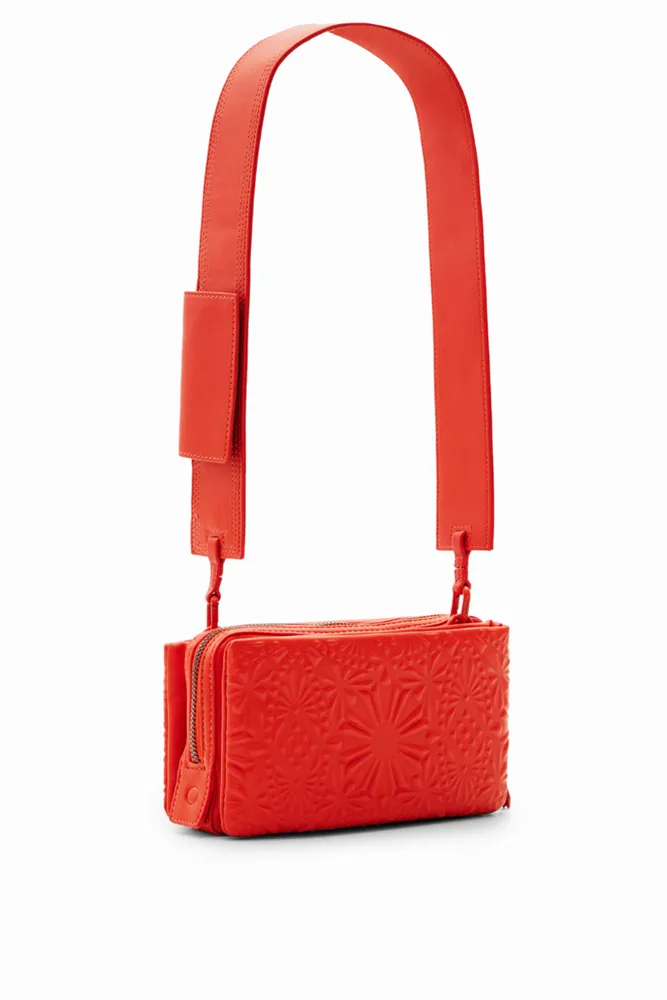 Small Geometric Embossed Crossbody Bag By Desigual