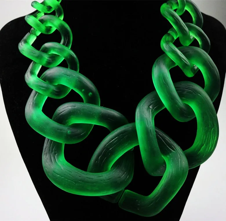 TEEK - Big Acrylic Chunk Chain Necklace
