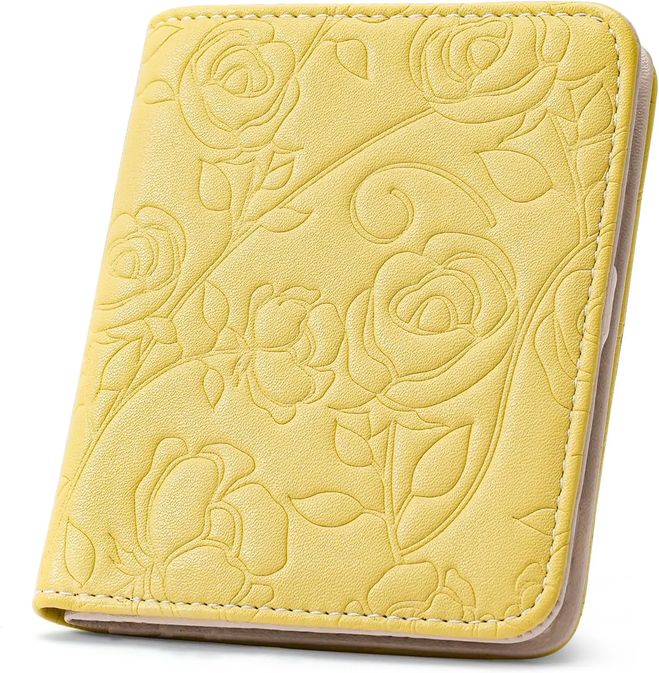 Wallet Women Ultra Slim Thin Small Womens Wallet RFID Blocking Bifold Clutch Long Ladies Wallet Rose YELLOW